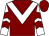 Maroon, white chevron, white sleeves, maroon chevrons, maroon cap (Padraig Butler)