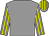 Grey, yellow striped sleeves and cap (Mrs C Brittain)