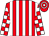 Red and white stripes, checked sleeves, hooped cap (Univit Ltd)