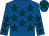 Royal blue, dark green stars, dark green star on cap (Alan A H Wells)