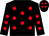 Black, red spots, black cap, red spots (C J O'Reilly)
