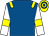 Royal blue, yellow epaulets, white sleeves, yellow armlets, yellow and royal blue hooped cap (Away Days Racing Club)