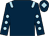 Dark blue, light blue epaulets, dark blue sleeves, light blue spots, dark blue cap, light blue diamond (The Splatt Mill Racing Club)