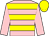 Pink, yellow hoops, pink sleeves, yellow cap (Mr John Bernard O Connor)