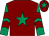 Maroon, emerald green star, emerald green sleeves, maroon chevrons, maroon cap, emerald green star (M&S Partnership)