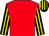 Red, black & yellow striped sleeves & cap (Conor O'Brien)
