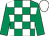 Emerald green & white check, emerald green sleeves, white cap (Paul M Mullins)