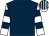 Dark blue, white & dark blue hooped sleeves, white & dark blue striped cap (Oliver Reddy Snr)
