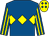 Royal blue, yellow triple diamond, striped sleeves, yellow cap, royal blue diamonds (Mr Danny O'neill And Mr Gary Moore)