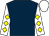 Dark blue, white sleeves, yellow diamonds, white cap (Non League Racing, A Carr & G Townend)