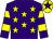 Purple, yellow stars, hooped sleeves, yellow cap, purple star (T Hamlin, J E Gardener)