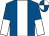 Royal blue, white stripe, halved sleeves, royal blue and white quartered cap (Mrs Rita Byrne)