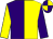 Purple and yellow (halved), sleeves reversed, purple and yellow quartered cap (Ennistown Stud)