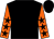 Black, orange sleeves, black stars (Mr Andrew P Bell)