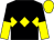 Black, yellow triple diamond, halved sleeves, yellow cap (John O'donnell & Noel Kelly)