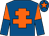 Royal blue,orange cross of lorraine,halved sleeves,royal blue cap,orange star (Donal Barnwell)