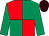 Emerald green & red quartered, emerald green sleeves, brown cap (Denis Goold)