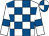 White & royal blue check, royal blue armlet, quartered cap (Y H Yue)