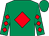 Emerald green, red diamond & diamonds on sleeves, emerald green cap (Richard McGranaghan)