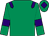 Emerald green, purple epaulets, armlets and diamond on cap (Mr Chris McSharry)