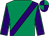 Emerald green, purple sash, purple sleeves, emerald green seams, emerald green & purple quartered cap (R J McSharry)