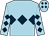 Light blue, dark blue triple diamond, dark blue diamonds on sleeves, light blue cap, dark blue diamonds (Barry Riordan)