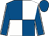 WHITE & ROYAL BLUE QUARTERED, royal blue sleeves, white seams, royal blue cap (Ballygreany Stud & P G Duffy & Mary Heffernan)