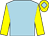 Light blue, yellow sleeves, yellow cap, light blue diamond (Kevin Byrne)