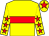 Yellow, red hoop, yellow sleeves, red stars, yellow cap, red star (Mr Maurice Bresland)