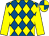 Royal blue & yellow diamonds, yellow sleeves, quartered cap (Kevin Tully)