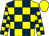 Yellow & dark blue check, yellow cap (Thomas W Murphy)