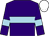 Purple, light blue hoop, light blue armlet, white cap (Musalsal Syndicate)