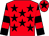 Red, black stars, black and red hooped sleeves, red cap, black star (Mr Adrian Wintle)