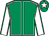 Emerald green, white seams, white sleeves, emerald green seams, emerald green cap, white star (Ray & Sue Dodd Partnership)