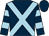 Dark blue, light blue cross belts, hooped sleeves (Miss Amie Waugh)