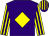 Purple, yellow diamond, yellow & purple striped sleeves, purple & yellow striped cap (Sean F Finnegan)
