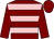 Maroon, pink hoops, maroon sleeves and cap (Mr A Nunez)