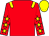 Red, yellow epaulets, red sleeves, yellow stars, yellow cap (Mrs Baxter, W Charnley, C Jenkins, P L)