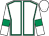 White, emerald green seams, emerald green armlet, white cap (Maurice Nolan)