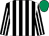 Black & white stripes, emerald green cap (Mrs Frank Barry & Mrs Luke Barry)