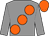 Grey, large orange spots, orange cap (Fillies For Fun)