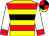 Yellow, red & black hoops, white sleeves, red cuffs, red and black quartered cap, yellow peak (Flint Hall Racing)