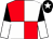 Red and white (quartered), black and white halved sleeves, black cap, white star (Mr W Frewen, Mrs R White & Drm)