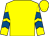 Yellow, royal blue chevrons on sleeves, yellow cap (Noel Casey & Diego Dias)