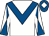White, royal blue chevron, diabolo on sleeves, royal blue cap, white diamond (Cats Jump Best Racing Partnership)