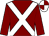 Maroon, white cross sashes, quartered cap (Mrs Y Dunleavy)