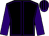 Black, purple seams, purple sleeves, striped cap (J A Nash)
