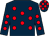Dark blue & red spots, check cap (Mrs Linda Halley & Mrs Geraldine Kinsella)