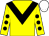 Yellow, black chevron, black spots on sleeves, white cap (Michael Kenny)