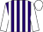 Purple & white stripes, white sleeves & cap (D J Leahy)
